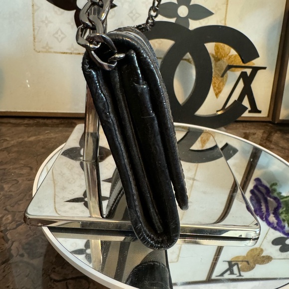 Burberry leather and canvas long wallet with COA and unbranded chain - Picture 12 of 13